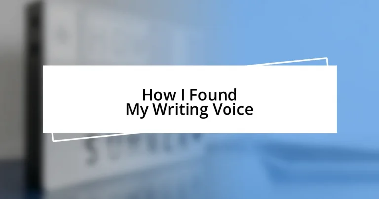 How I Found My Writing Voice